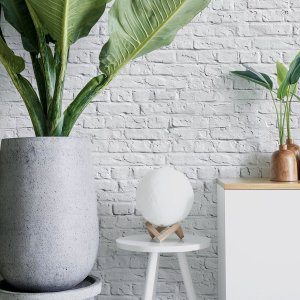 Papel de Parede Adesivo Tijolo Decorativo Branco Gesso 15m