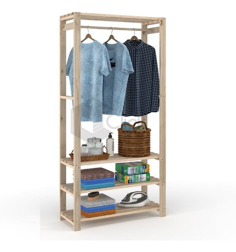 Arara para roupa para area de serviço estilo vintage - 3