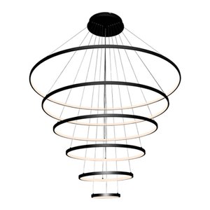 Lustre Pendente Sindora Qd05448 Preto Led Bivolt