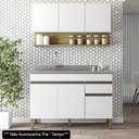Ver imagem 3 de Armário de Cozinha com Balcão sem Tampo 150cm Lina K02 Supremo/Freijó - Mpozenato