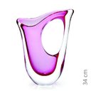 Ver imagem 2 de Vaso em Cristal Murano Rosa - São Marcos 34cm