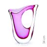 Vaso em Cristal Murano Rosa - São Marcos 34cm - 2