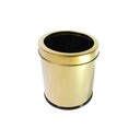 Ver imagem 3 de Kit 2 Lixeiras Dourada Aço Inox com Aro 5l Fineza