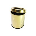 Ver imagem 2 de Kit 2 Lixeiras Dourada Aço Inox com Aro 5l Fineza