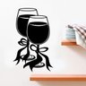 Adesivo de Parede para Cozinha Taça de Vinho-Extra Grande 58x90cm - 1
