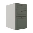 Ver imagem 1 de Módulo Balcao 40cm 3 Gavetas 100% Mdf Cozinha Modulada Provence Robel Fendi/salvia