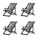 Ver imagem 1 de Kit 4 Espreguiçadeiras Dobrável Black Cb-mandala