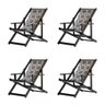 Kit 4 Espreguiçadeiras Dobrável Black Cb-mandala - 1