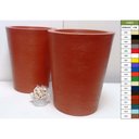 Ver imagem 1 de Kit 2 Vaso Planta 50x40 Redondo Cônico Polietileno BGPLASTICOS ROSA 022