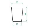 Ver imagem 2 de Kit 2 Vaso Planta 50x40 Redondo Cônico Polietileno BGPLASTICOS ROSA 022