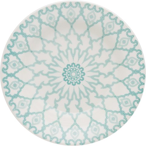 Kit 12 Pratos Rasos Donna Mandala Oxford® Cerâmica 24cm