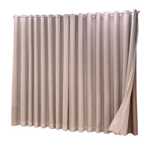 Cortina Blackout com linho 2,80x2,00 Para Varão Duplo:Avelã