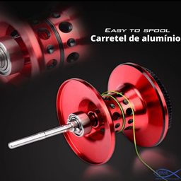 CARRETILHA SPARTACUS PLUS KASTKING 12 ROL. VERMELHA ESQUERDA - 9