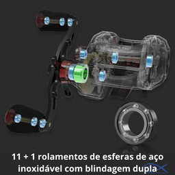 CARRETILHA SPARTACUS PLUS KASTKING 12 ROL. VERMELHA ESQUERDA - 5
