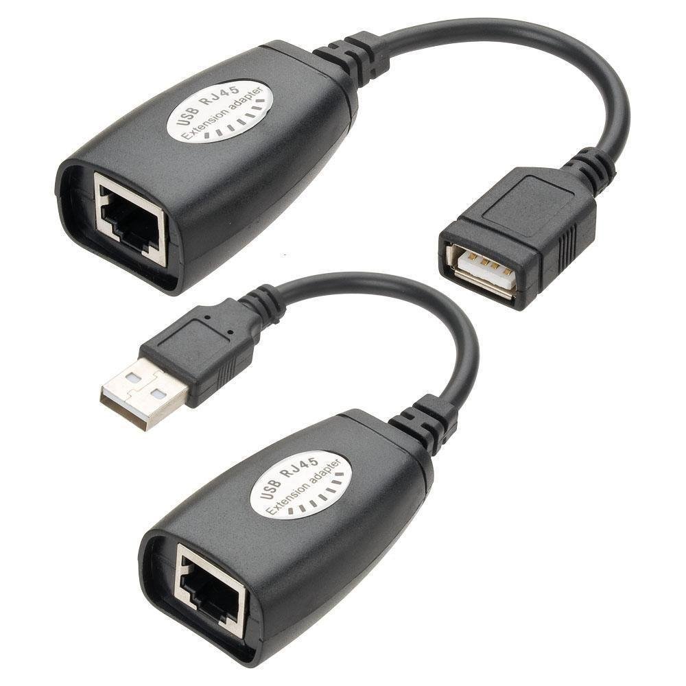 Adaptador Conversor Extensor Usb Via Cabo Rede Rj45 até 45m - 1