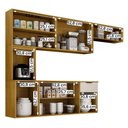 Ver imagem 3 de Armario de Cozinha Nara Compacta 8 Portas com 1 Gaveta 193cm Cinamomo/off White
