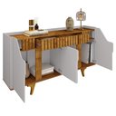 Ver imagem 3 de Aparador Danúbio com 4 Portas, 2 Gavetas e Pés de Madeira