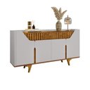 Ver imagem 2 de Aparador Danúbio com 4 Portas, 2 Gavetas e Pés de Madeira