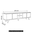 Ver imagem 4 de Rack Bancada Tv 60 Pol 217cm Orgânico Valen Hannover/fendi C14 - Mpozenato