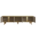 Ver imagem 6 de Rack Bancada Tv 60 Pol 217cm Orgânico Valen Hannover/fendi C14 - Mpozenato