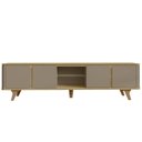Ver imagem 5 de Rack Bancada Tv 60 Pol 217cm Orgânico Valen Hannover/fendi C14 - Mpozenato