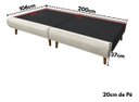 Ver imagem 3 de Base Cama Box Solteiro Dobrável Reforçada Veludo Premium Bege
