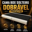 Ver imagem 2 de Base Cama Box Solteiro Dobrável Reforçada Veludo Premium Bege