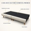 Ver imagem 4 de Base Cama Box Solteiro Dobrável Reforçada Veludo Premium Bege