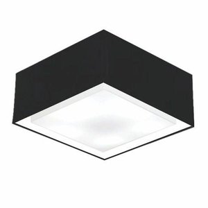 Plafon Quadrado Duplo Md-3039 Tecido 25x50x50cm Bivolt Preto