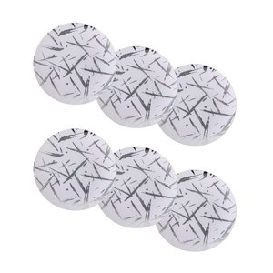 Prato de Festa Silverfestas Sobremesa 19cm Estampado Prata 6 Un Silverplastic