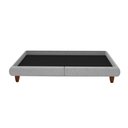 Ver imagem 5 de Cama King Japonesa 210cm Pés Madeira Haru Linho Cinza Clarinho - Sallar Home
