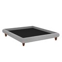 Ver imagem 1 de Cama King Japonesa 210cm Pés Madeira Haru Linho Cinza Clarinho - Sallar Home