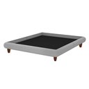 Ver imagem 6 de Cama King Japonesa 210cm Pés Madeira Haru Linho Cinza Clarinho - Sallar Home