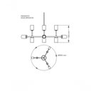 Ver imagem 4 de Lustre Pendente Equilibrium Preto para 9 Lâmpadas Bivolt Taschibra