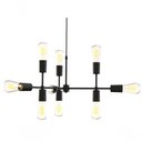 Ver imagem 1 de Lustre Pendente Equilibrium Preto para 9 Lâmpadas Bivolt Taschibra