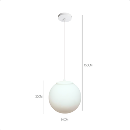 Lustre Pendente Taschibra Sfera M Branco E27 Bivolt - 9