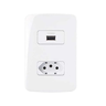Conjunto Tomada USB Carregador + Tomada 2P+T 10A B3 MarGirius - 1