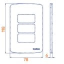 Ver imagem 2 de Conjunto Tomada USB Carregador + Tomada 2P+T 10A B3 MarGirius