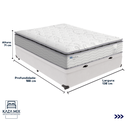 Ver imagem 3 de Cama Box Baú e Colchão Amsterdã Molas Ensacadas Casal Probel: Branco