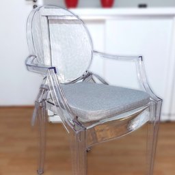 Almofada Assento de Cadeira Tiffany Linho: Inox - 1