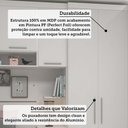 Ver imagem 5 de Quarto de Canto Solteiro com Guarda Roupas Cabeceira e Mesa de Cabeceira Alpes Luciane Móveis