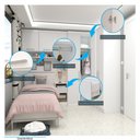 Ver imagem 5 de Quarto de Canto Solteiro com Guarda Roupas Cabeceira e Mesa de Cabeceira Alpes Luciane Móveis