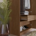 Ver imagem 7 de Guarda Roupa Solteiro 155cm 4 Portas 2 Gavetas Zain Jatobá S01 - Mpozenato