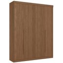 Ver imagem 2 de Guarda Roupa Solteiro 155cm 4 Portas 2 Gavetas Zain Jatobá S01 - Mpozenato