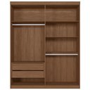 Ver imagem 6 de Guarda Roupa Solteiro 155cm 4 Portas 2 Gavetas Zain Jatobá S01 - Mpozenato