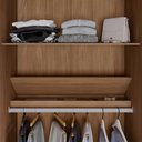 Ver mais imagens de Guarda Roupa Solteiro 155cm 4 Portas 2 Gavetas Zain Jatobá S01 - Mpozenato