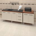 Ver imagem 6 de Balcao Pia 150cm e Multiuso 2 Portas 70cm Savana Off White Mobbs