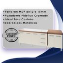 Ver imagem 3 de Balcao Pia 150cm e Multiuso 2 Portas 70cm Savana Off White Mobbs
