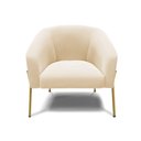 Ver imagem 2 de Cadeira Sala de Jantar Pé de Ferro Dourado Kit 2 Stella Suede D03 - D'Rossi Cor Bege