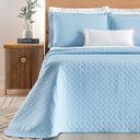 Ver imagem 1 de Cobre Leito Queen Size 100%algodão Lory Bordado Super Luxuoso Verity:azul